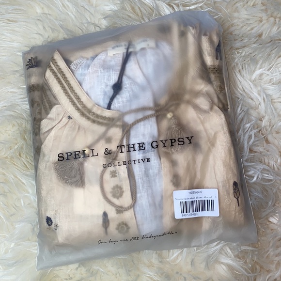 •SPELL• MUWALA Embroidered Blouse {almond} - Picture 10 of 10